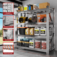 thumbnail image 2 of 3000LBS Heavy Duty Stainless Steel Shelves Garage Shelving 4-Tier Metal Storage Shelves Adjustable Shelf Unit Storage Rack for Basement Supermarket Warehouse 68.9" W x 23.7" D x 70" H, 2 of 10