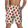thumbnail image 4 of Goofa Hand Drawn Strawberry Printed Men's Swim Trunks Board Shorts Quick Dry Mens Swimming Trunks with Compression Liner,Breathable Fit Hawaii Beach Shorts-Large, 4 of 9
