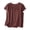 Wine, variant on Women's Casual Tops Blouse Round Neck Short Sleeve Reversible Pleated Loose Comfy Solid Summer Tunic Top, White M