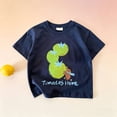 thumbnail image 2 of YEPGAR Toddler Boy Summer Graphic Short Sleeve T Shirts Casual Comfortable Baby Tee (Navy, 5-6 Years), 2 of 6