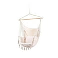 thumbnail image 3 of koolsoo Hammock Chair Bohemian Comfortable Hanging Rope Swing for Outside Porch Deck Beige, 3 of 9