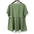 thumbnail image 4 of Women's Short Sleeve Button Front Pocket Babydoll Tunic Top, 4 of 4