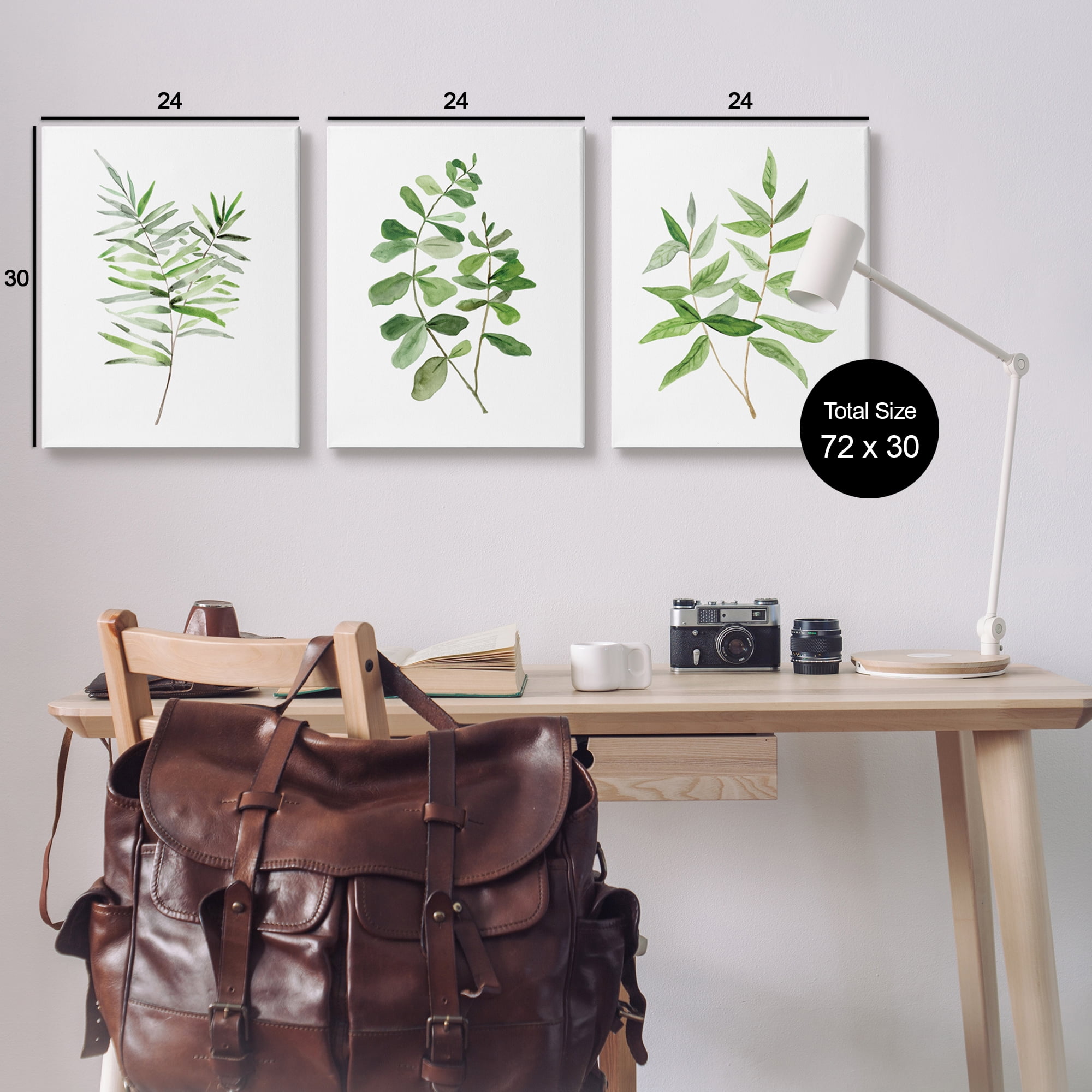 Stupell Kitchen Herb Bunches Botanicals Botanical & Floral Painting Gallery Wrapped Canvas Print Wall Art, Set of 3