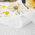 thumbnail image 5 of Erosebridal Cute Bug Bee Quilt King,Kawaii Floral King Coverlet Set,White Black,3 Pieces,1 Bedspread and 2 Pillowcases, 5 of 7