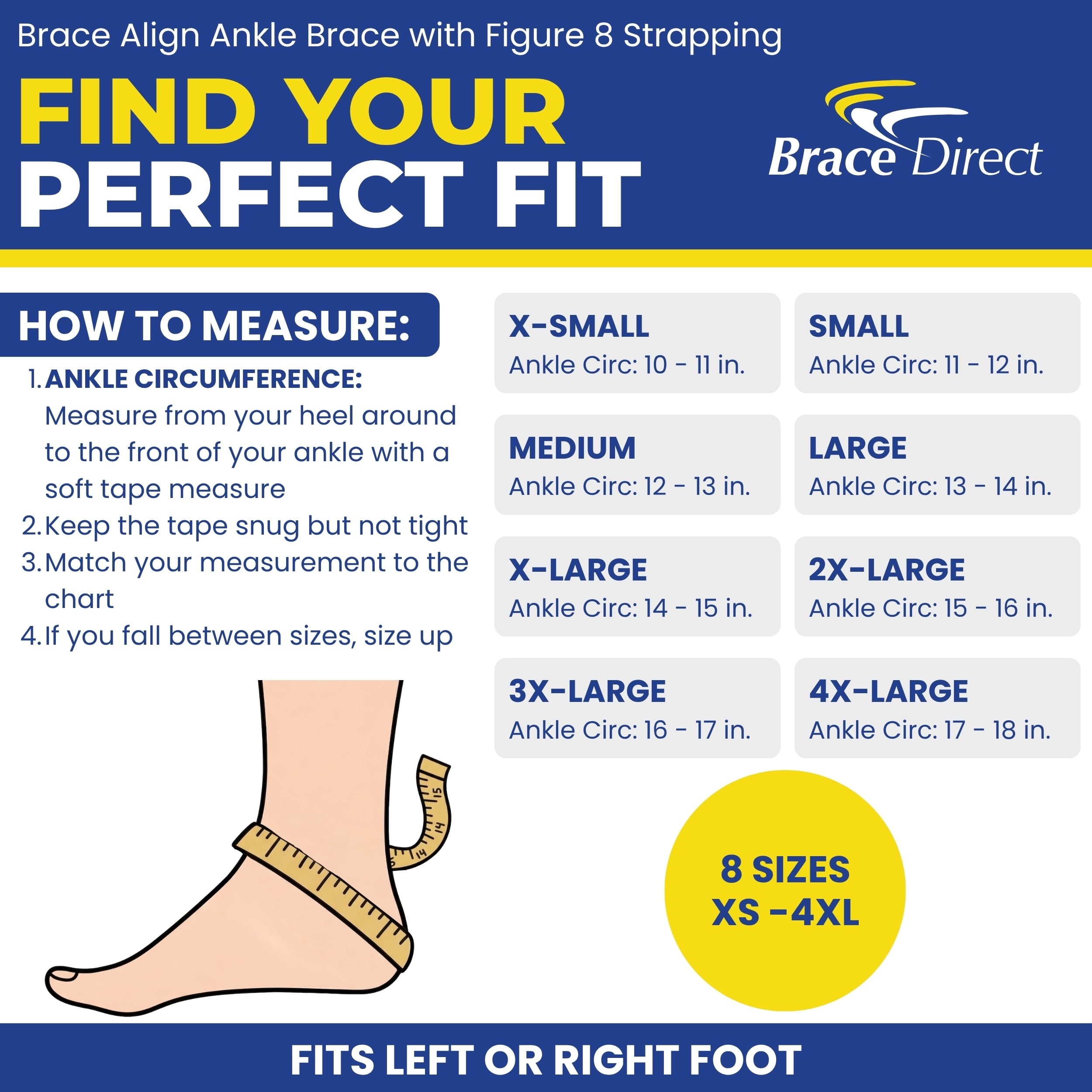 Brace Align Ankle Brace - Professional Support with Figure 8 Strapping | PDAC L1902
