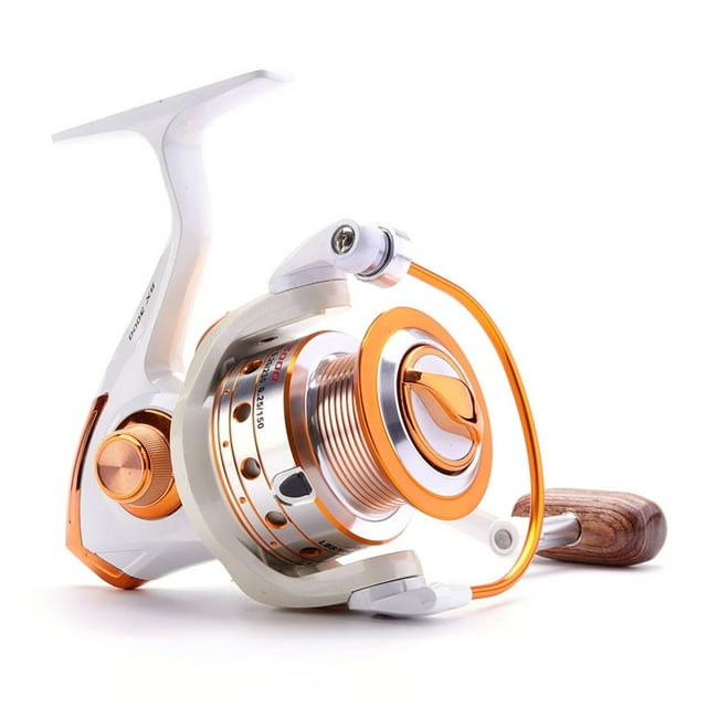 Moulinet de Pêche Spinning 12BB + 1 Roulement Boules Série 500-9000 Bobine en Métal Moulinet Spinning Bateau Roue de Pêche Rock, Cadre Squelette en Aluminium Rigide
