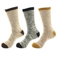 thumbnail image 2 of Women's Vintage Style Slouch Boot Cotton Fall Winter Crew Socks - 3 Pairs (Asst F), 2 of 7