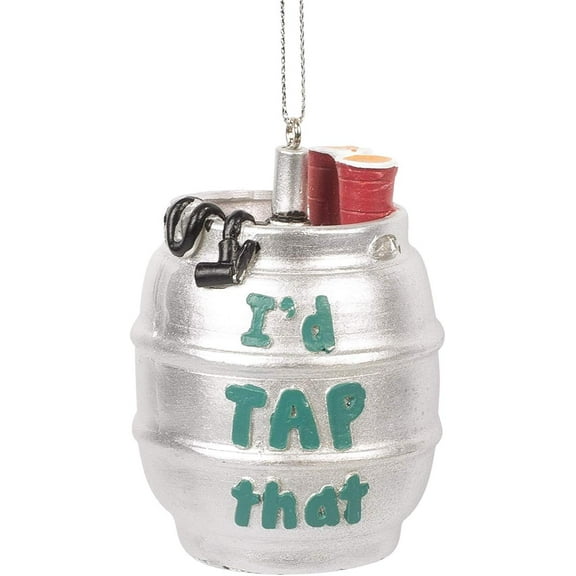 “I’d Tap That” Beer Keg Ornament – Funny Christmas Tree Décor – Midwest-CBK
