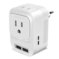 thumbnail image 1 of Convertidor de voltaje Mapambo de 220 V a 110 V con 2 puertos USB Europa, 1 of 7