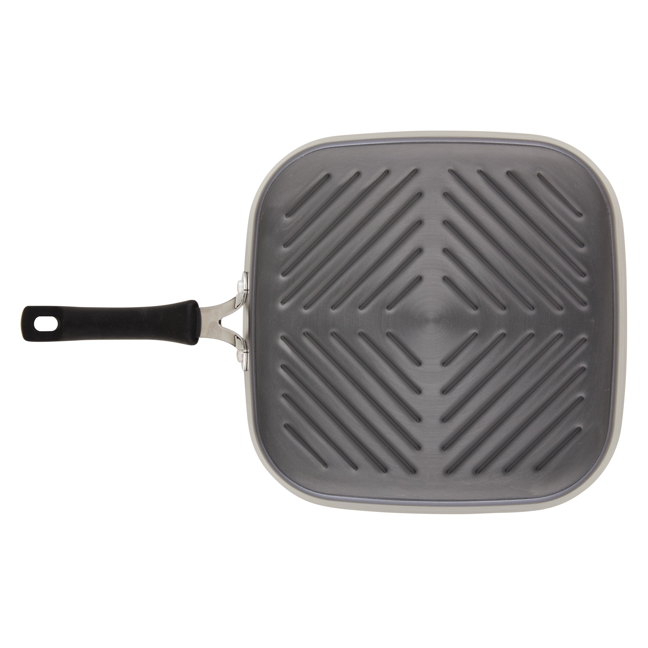 Rachael Ray Cook + Create 11 inch Hard Anodized Nonstick Deep Grill Pan, Black