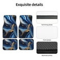 thumbnail image 5 of Sikiie Navy Blue Marble Car Foot Mat Set of 4 Pieces Basics Universal Fit Rubber Carpet Floor Mats For Car SUV Van & Truck, 26.8"L x 17.3"W (Front), 13"L x 17.3"W(Rear), 5 of 6