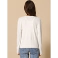 thumbnail image 3 of DARING DIVA Women's Open Front Long Sleeve Knit Cropped Cardigan XS White, 3 of 6