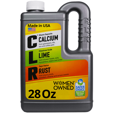 CLR Calcium Lime & Rust Remover Biodegradable 28 Oz (Best Cleaner For Hard Water Stains On Shower Doors)