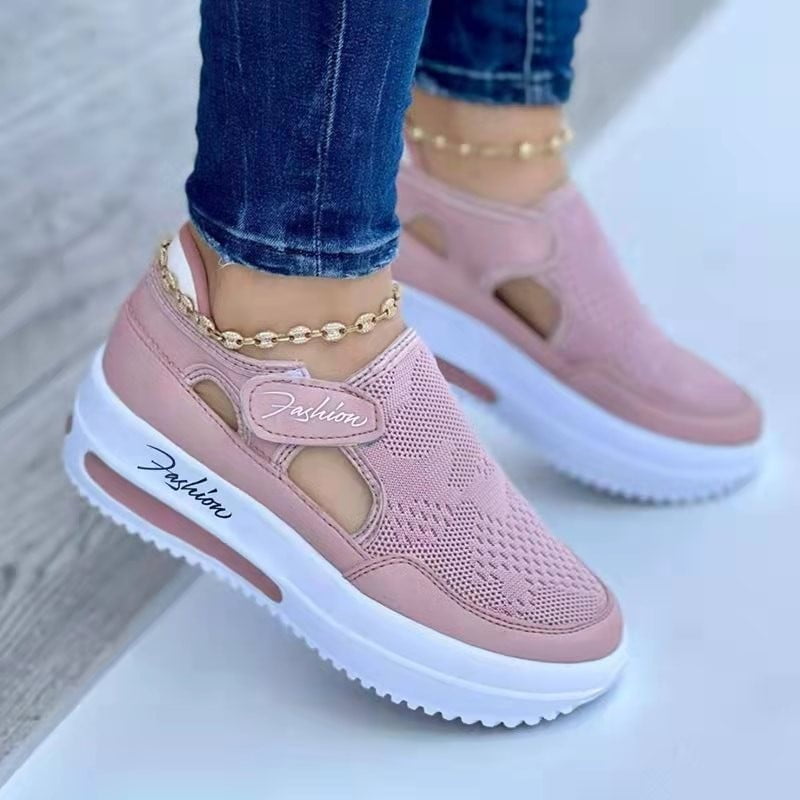YOLAI Casual Shoes For Women Spring Summer Flat Fly Woven Breathable Paste  Casual Mesh Shoes - Walmart.com