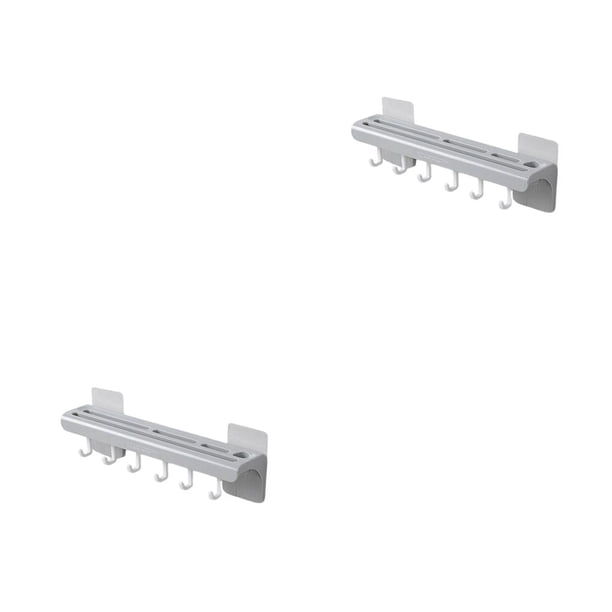 Injueey Soporte de almacenamiento para rebanadora montado en la pared, estante multifuncional para el hogar, herramienta para cortar cocina sin Gris 2piezas