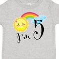 thumbnail image 4 of Inktastic I'm 5 Fifth Birthday Sun Rainbow Boys or Girls Toddler T-Shirt, 4 of 5