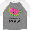 thumbnail image 4 of Inktastic I'm One in a Melon Cute Smiling Watermelon Boys or Girls Long Sleeve Baby Bodysuit, 4 of 5