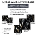 thumbnail image 4 of Designart "Floral Elegance In Black And Silver II" Abstract Wall Art Set Of 5 - Black Glam Wall Living Room Decor Set, 4 of 6