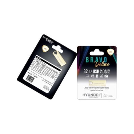 UPC: 0810033030802 | HYUNDAI TECHNOLOGY U2BK/32GAG 32GB BRAVO DELUXE USB 2.0 GOLD