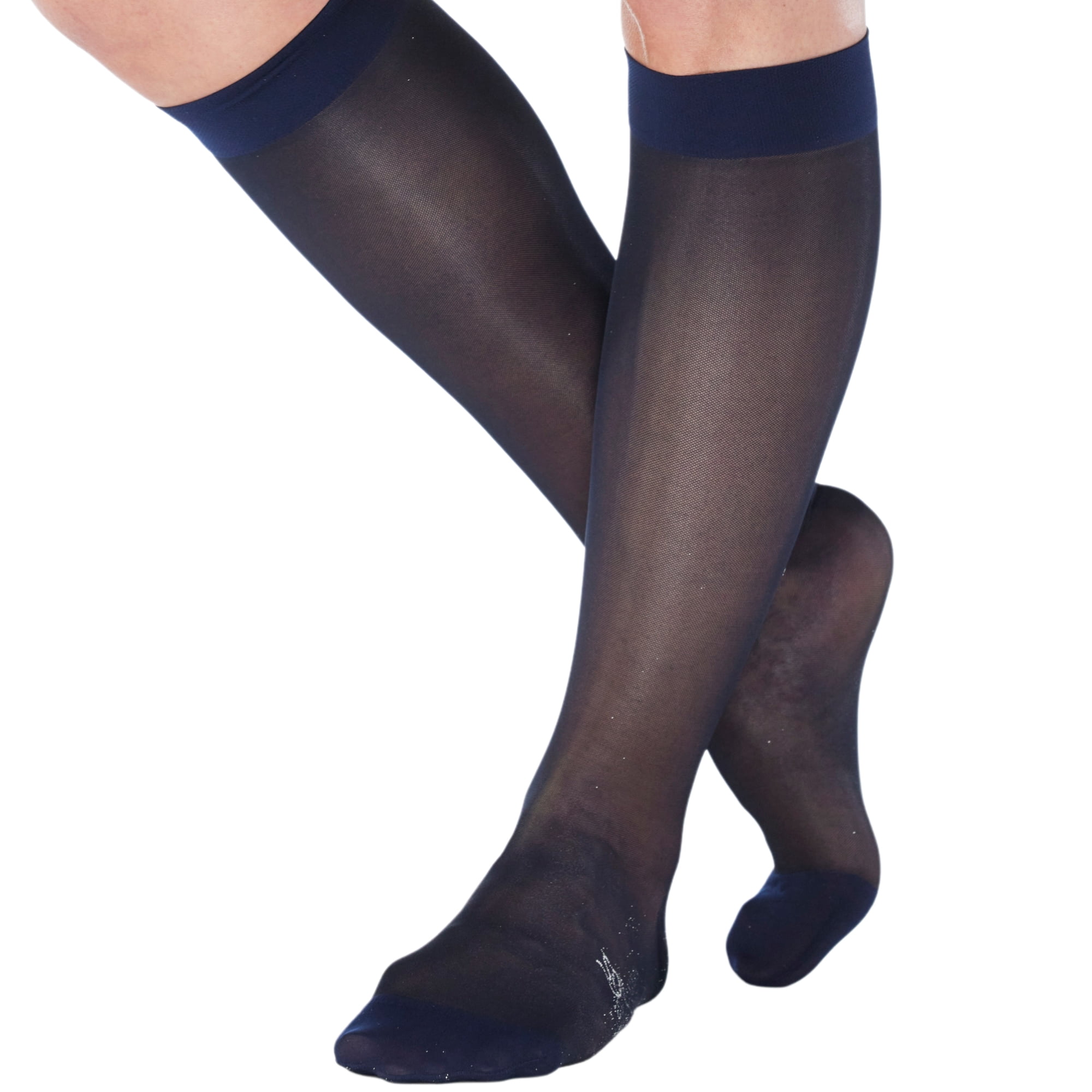 Womens Compression Stockings 15-20mmHg by Absolute Support - Navy ...