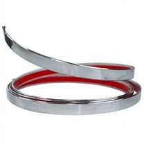 MOYISHI Flexible Molding Trim Self-adhesive, Metal Wall Trim Trim for Wall/mirror/furniture/door/closet/Home Decor,0.7 "x 10 ', silver