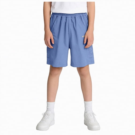 Hessimy Boys and Toddler Essential Jogger Shorts(Blue,9-10 Years)