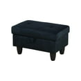 thumbnail image 3 of Aukfa 29" Storage Ottoman Bench with Lift Top for Home Office, Flannel, Midnight Blue, 3 of 7