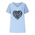 thumbnail image 4 of LSLJS Blouses pour Femmes Col en V Imprimé T- Mode Confortable, Cadeaux pour Femmes, 4 of 5