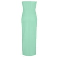 thumbnail image 4 of 2025 Eyelet Sleeveless Tube Cocktail Party Dress Wrap Asymmetrical Beach Long Dress Ruched Bodycon Strapless Off Shoulder Sun Dresses with Slit, 4 of 7