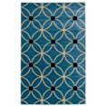 thumbnail image 1 of Vintage Tangram Blue & Sand 5' x 7'6" Area Rug, 1 of 6