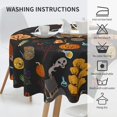 thumbnail image 3 of Halloween Table Cloth Round Table Cover Wrinkle Resistant Waterproof Tablecloth 60 Inch Washable for Kitchen Party Picnic Pumpkin4, 3 of 6