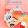 thumbnail image 5 of Bonitos auriculares para juegos con orejas de gato de baja latencia compatibles con Bluetooth para música deportiva, 5 of 5