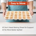 thumbnail image 3 of PLERISE Metal Reinforced Silicone Mini Cupcake Pan, Nonstick 24 Cups, 1 Pack, 3 of 7