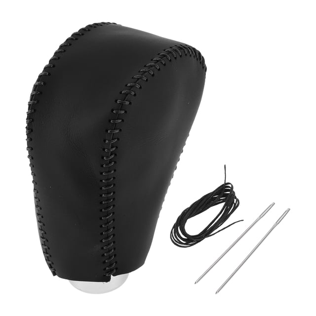 Funda para la palanca de cambios Unique Bargains para Honda CR-V 2012-2014, antideslizante, negra, protector de palanca de cambios de cuero sintético, 1 pieza