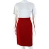 Pre-owned|Escada Margaretha Ley Womens Wool Straight Knee Length Pencil Skirt Red Size 6