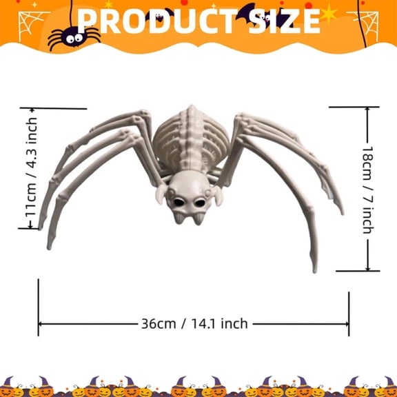 Clearance Under $5.16! 1PACK Halloween Spider Skeleton Prop, Plastic Decor for Home and Party, Plastic, (One Size, Beige)