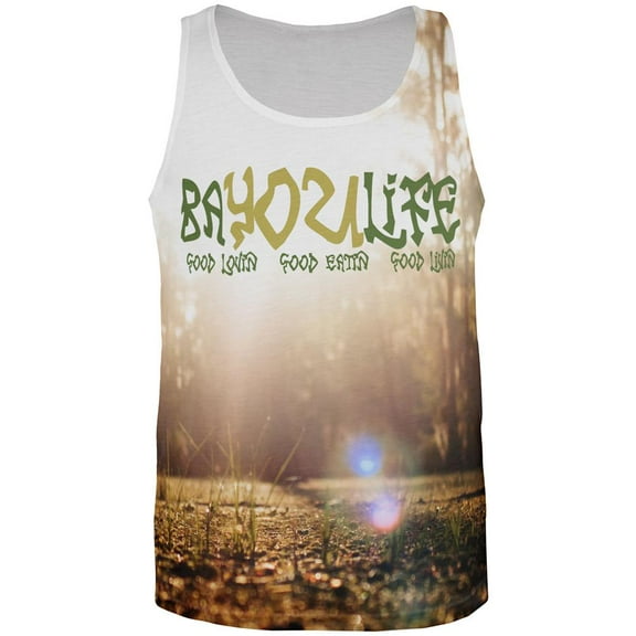 Bayou Life Swamp Sunrise Cajun Louisiana All Over Mens Tank Top Multi LG