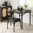 thumbnail image 2 of Dining Table Set for 2, Small Kitchen Table with 2 Upholstered Chairs, Metal frame, Dinning Table Set for Kitchen & Dining Room, Small Spaces, 2 of 6