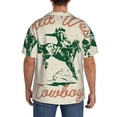 thumbnail image 3 of Balery West Cowboys Camisa Casual de Manga Corta con Botones para Hombre, Texturizada, Estilo Cubano, para Playa, Verano-Medium, 3 of 5