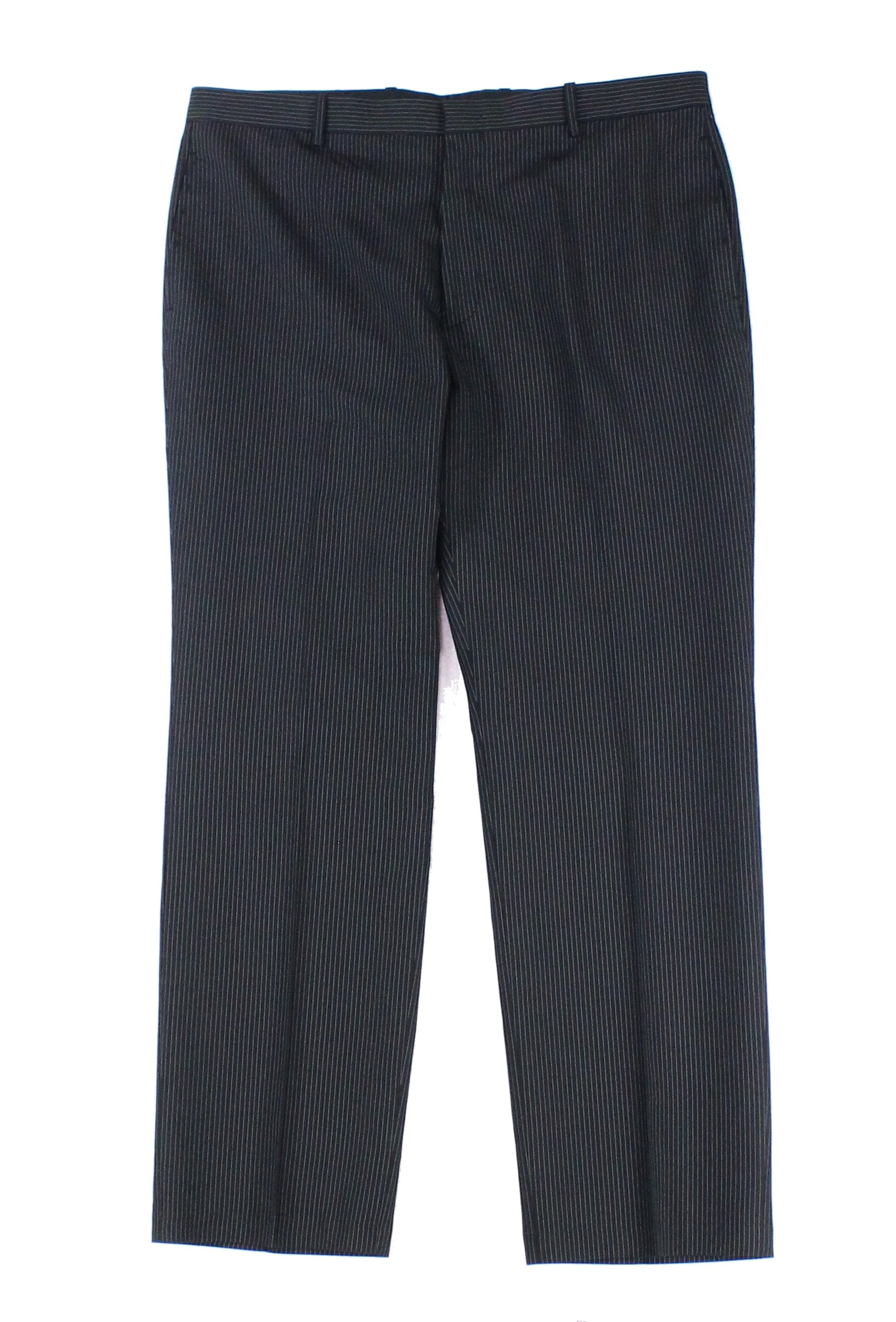 INC NEW Black Mens Size 32X32 Reg Fit Dress Pinstripe Flat Front Pants ...
