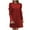 Red, variant on WCMZJ Women's 2024 Casual Long Puff Sleeve Dresses Crew Neck Ruffle Aline Short Mini Dress Casual Business Office Tunic Dress Pink XXL