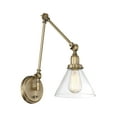 thumbnail image 2 of Drake 1-Light Adjustable Wall Sconce in Warm Brass, 2 of 6