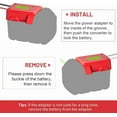 thumbnail image 5 of for Power Wheel Adapter Compatible with Milwaukee 18V Battery, Converter Kit with Fuse Holder, Switch, Terminal, 12AWG Wire for DIY RC Car Toys (2 Pack), 5 of 7