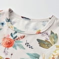 thumbnail image 4 of Conjunto De 3 Piezas De Ropa Para Bebé, Camisa Floral Con Volantes, Pantalones, Diadema (Amarillo 6-9 Meses), 4 of 5