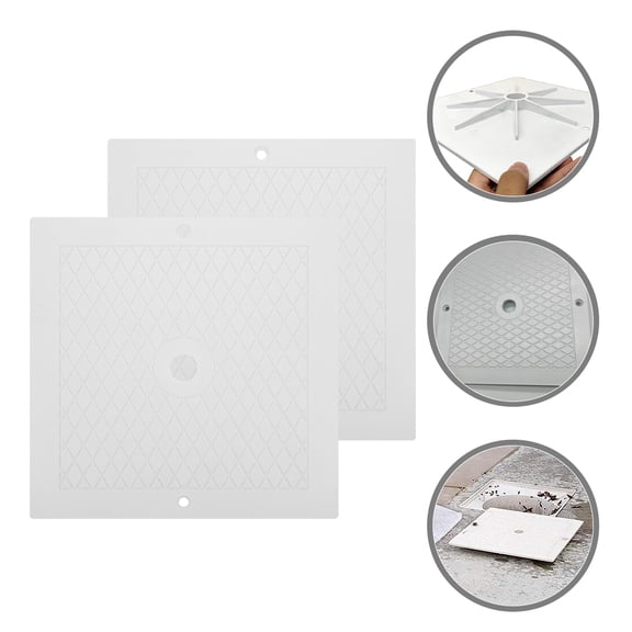 WHAMVOX 2 Pcs Skimmer Lid for Pool 25.50X25.50X2.00CM White