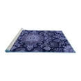 thumbnail image 2 of Ahgly Company Machine Washable Indoor Rectangle Medallion Blue Traditional Area Rugs, 5' x 7', 2 of 4