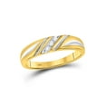 thumbnail image 3 of FB Jewels 10kt Yellow Gold His Hers Round Diamond Heart Matching Wedding Set 3/8 Cttw Size 10, 3 of 3