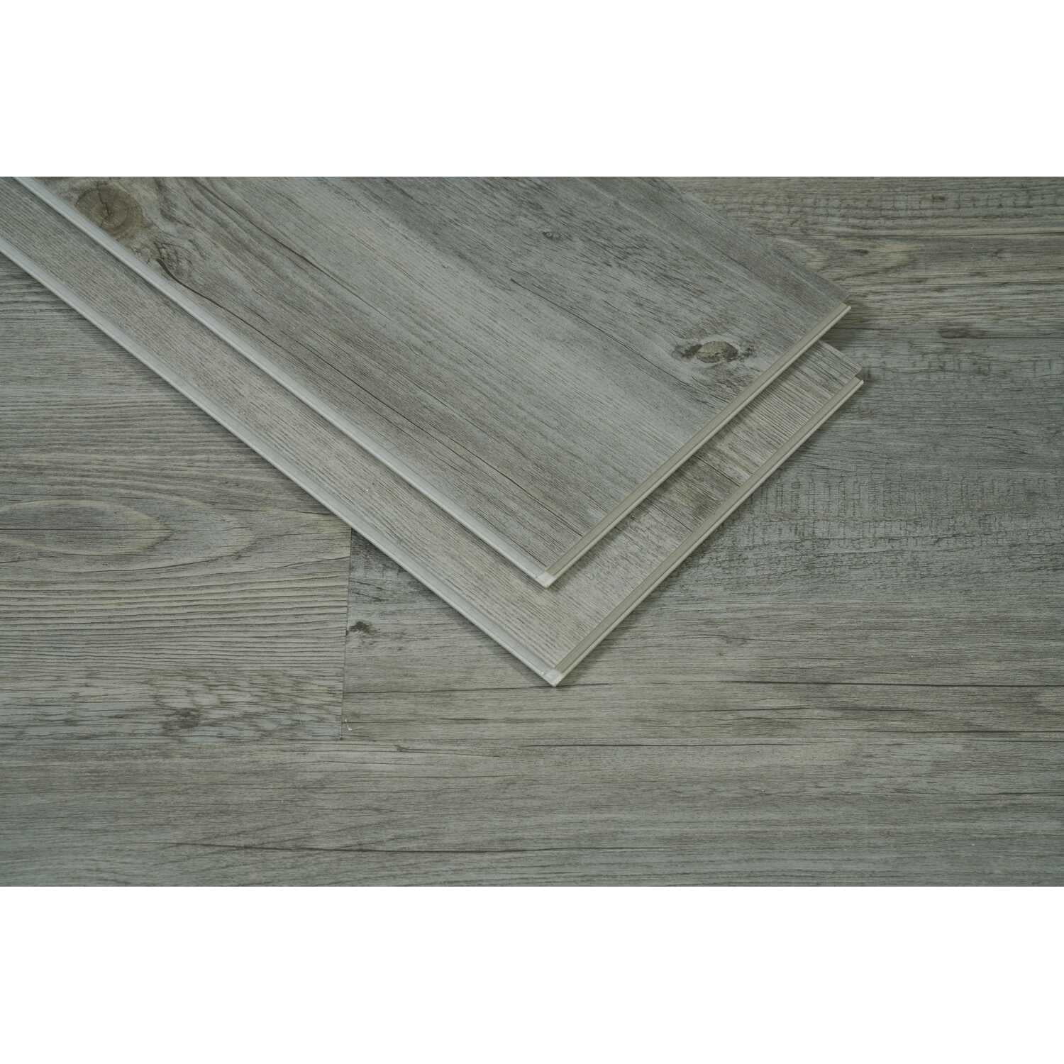 Elegant Kitchen & Bath LVFGRY03-7-7-V2 7 x 48 x 7 mm 20 Mil Luxury Vinyl Flooring, Ash Grey