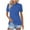 Blue, variant on Ashirexll Womens Shirts Casual, Summer Shirts for Women, Fashion Women's Casual Comfortable Solid Short Sleeve Turndown Collar Button Blouse T-Shirt Top