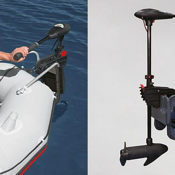 INTEX 5 Person Inflatable Fishing Boat, Trolling Motor, & Boat Motor Mount Kit